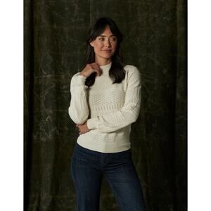 The Normal Brand | NEW Preppy Olivia Pointelle Sweater Cream Romantic Victorian